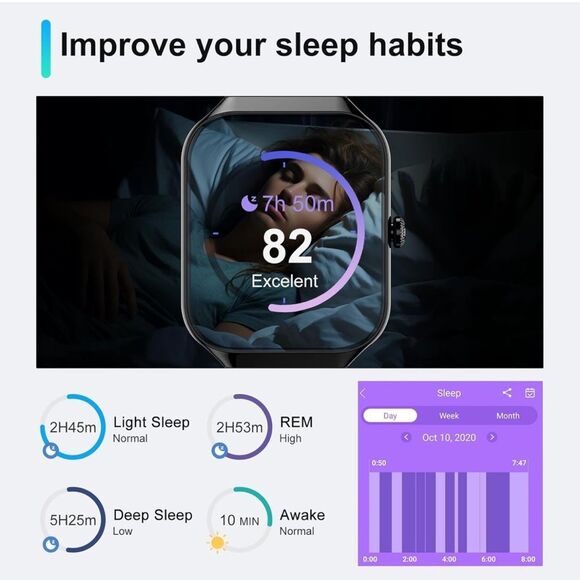 NWT P99 Smart Watch Calls Fitness Watch Waterproof, Smartwatch Android/iOS - Picture 10 of 12